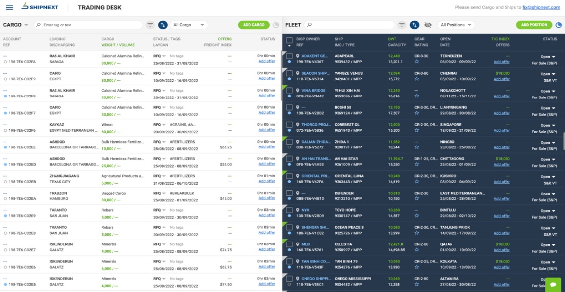 SHIPNEXT Trading Desk